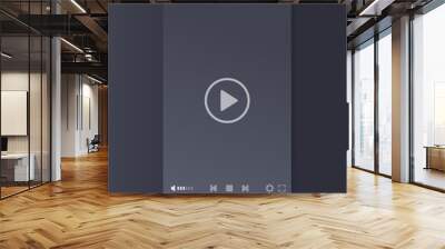 video player interface, vector ui, vertical orientation Wall mural