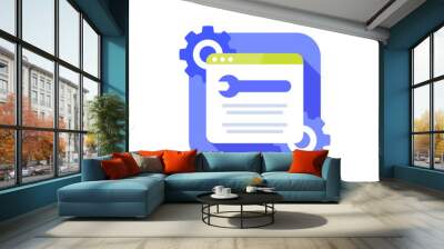 website maintenance, support vector icon Wall mural