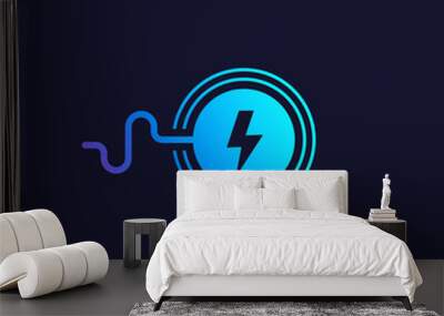 wireless charging station vector icon Wall mural