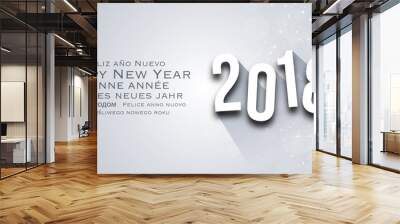 Carte de vœux - Wishes New Year 2018 Wall mural