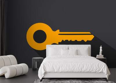 Key vector icon in flat style Wall mural