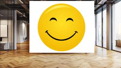 modern yellow laughing happy smile Wall mural