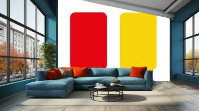 Soccer red and yellow card Wall mural