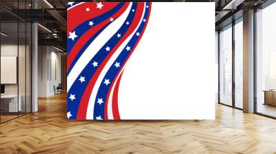 USA flag in style vector Wall mural