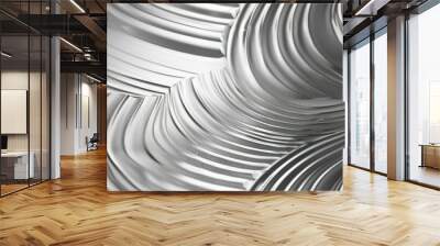 Smooth, brushed steel surface with radial patterns Wall mural