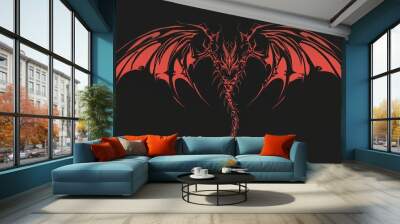 Fantasy Dragon Tribal Symbol Wall mural