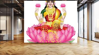 Hindu God of Wealth Lakshmi Wall mural