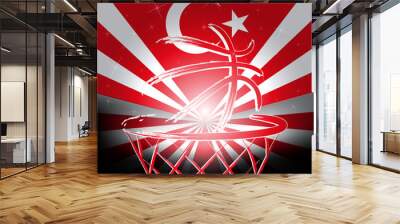 Turkish basket ball, vector Wall mural