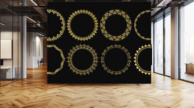 Vector modern floral luxury frame collection Wall mural