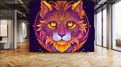 animal face with pattern Wall mural