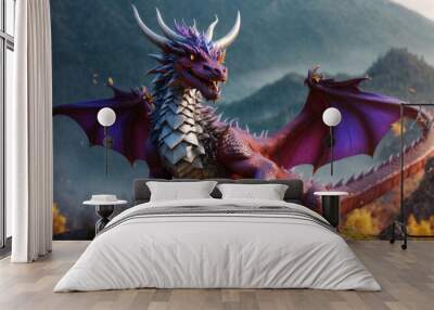 dragon in the night Wall mural