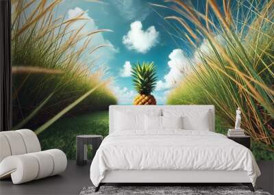 pine tree in the forest Wall mural