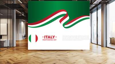 Italy Independence day background banner for national celebration on June 2 nd. Wall mural