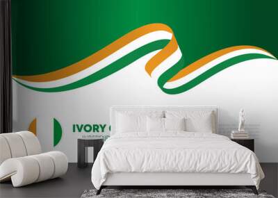 Ivory Coast Independence day background banner for national celebration on August 7 and 8 Wall mural