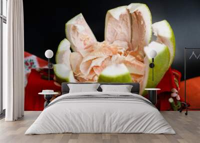 Cut South Vietnam Grapefruit Bentre Lochao Pomelo Wall mural