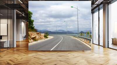 View Of A Coastal Road In South Central Coast Of Vietnam. Wall mural