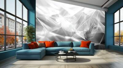 Abstract Gray And White Geometric Pattern. Wall mural