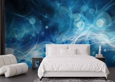 Abstract blue effect background - generative ai Wall mural