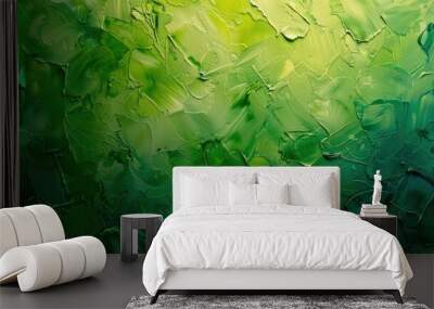 green abstract texture background. Color gradient. - generative ai Wall mural