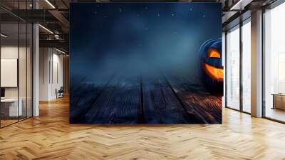 halloween Poster design, realistic, HD, copy space - generative ai Wall mural