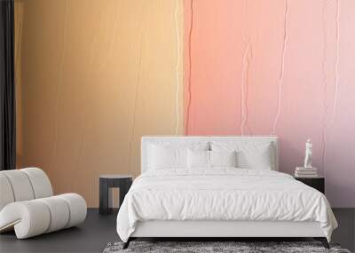 Pale pink sweet two tone color gradation with light orange on recyclable cardboard box paper texture background with space - generative ai Wall mural