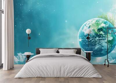 world ozone day Poster design, realistic, HD, copy space right - generative ai Wall mural