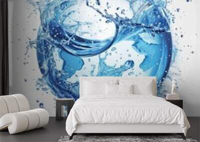 World water day Poster design, realistic, HD, copy space - generative ai Wall mural