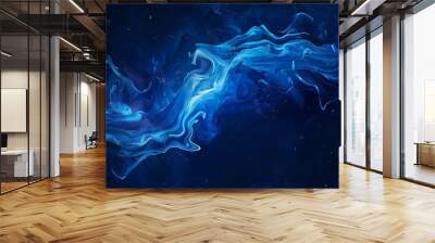 Abstract background, mysterious, dark, midnight blue background Wall mural