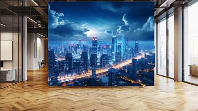 city skyline Wall mural