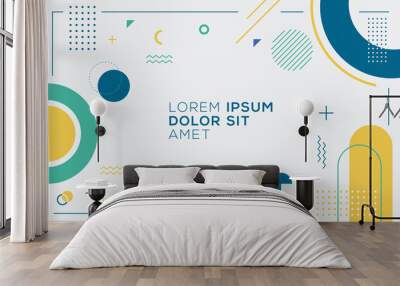 Vector graphic of flat geometric background design template Wall mural