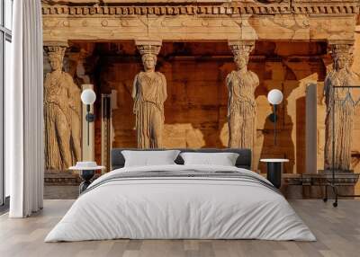 Caryatides, Acropolis of Athens, Greece Wall mural