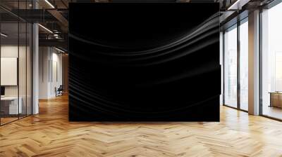 Abstract Black Wavy Background Wall mural