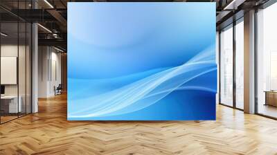 Abstract Blue Wave Background Wall mural