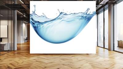 blue water splashing on white background, Water splash Wall mural