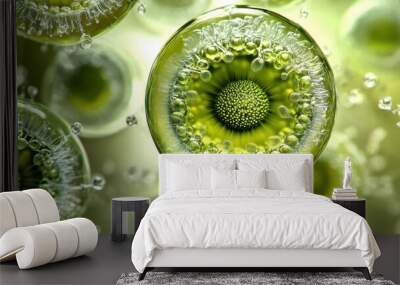 Close-up of Algae and Microalgae in Biotechnology Wall mural