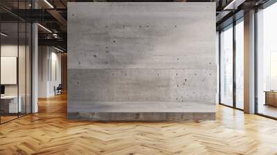 gray concrete, Modern grey limestone texture background in white light polished empty wall paper. luxury gray concrete stone table top desk view concept grunge seamless marble, cement floor surface Wall mural