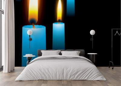 blue candle Wall mural