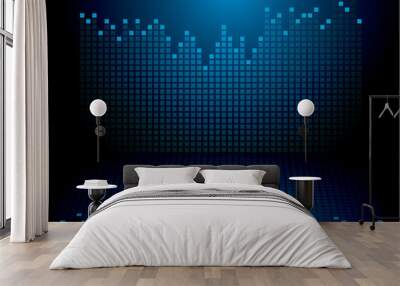 graphics blue Wall mural