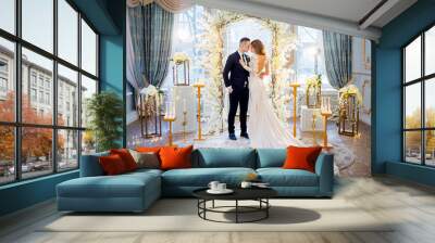 wedding in a luxurious interior Wall mural