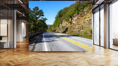 Scenic route 7 byway in Arkansas during autumn Wall mural