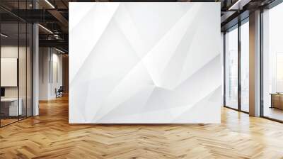 An intricate geometric crystal-like pattern with white clean lines promoting a sense of order and precision Wall mural