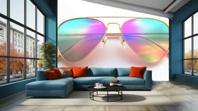 Colorful Aviator Sunglasses Wall mural