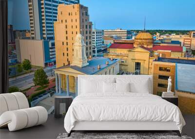 Aerial View of St Joseph Circuit Court and Modern High-Rises in South Bend Wall mural