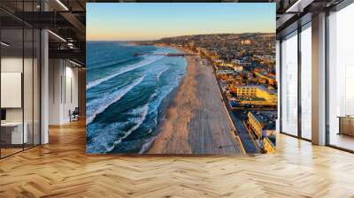 Pacific Beach Pier Drone Shot San Diego Wall mural