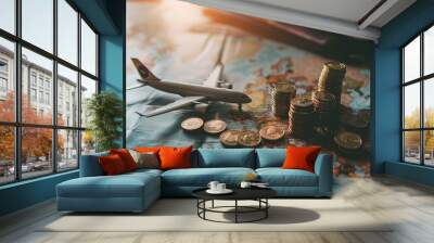 Saving money for travel and vacation Wall mural