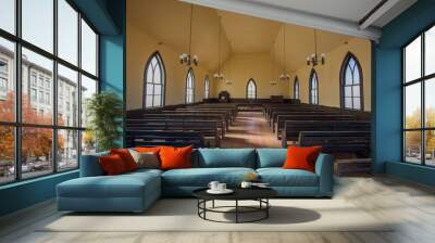 vintage church interior Wall mural