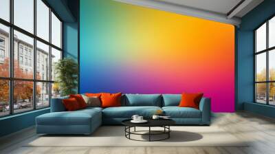 abstract blurred gradient background in bright colors colorful smooth illustration Wall mural