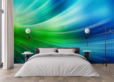 blue and green blurred motion abstract background Wall mural