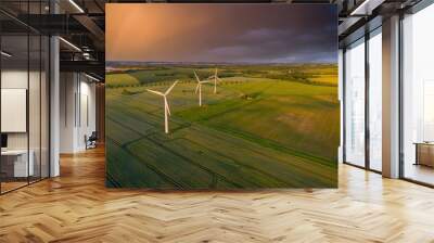 Wind turbines in Denmark generating electricity Wall mural