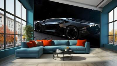 Futuristic sport car like lunar landers, future car concepts  Wall mural